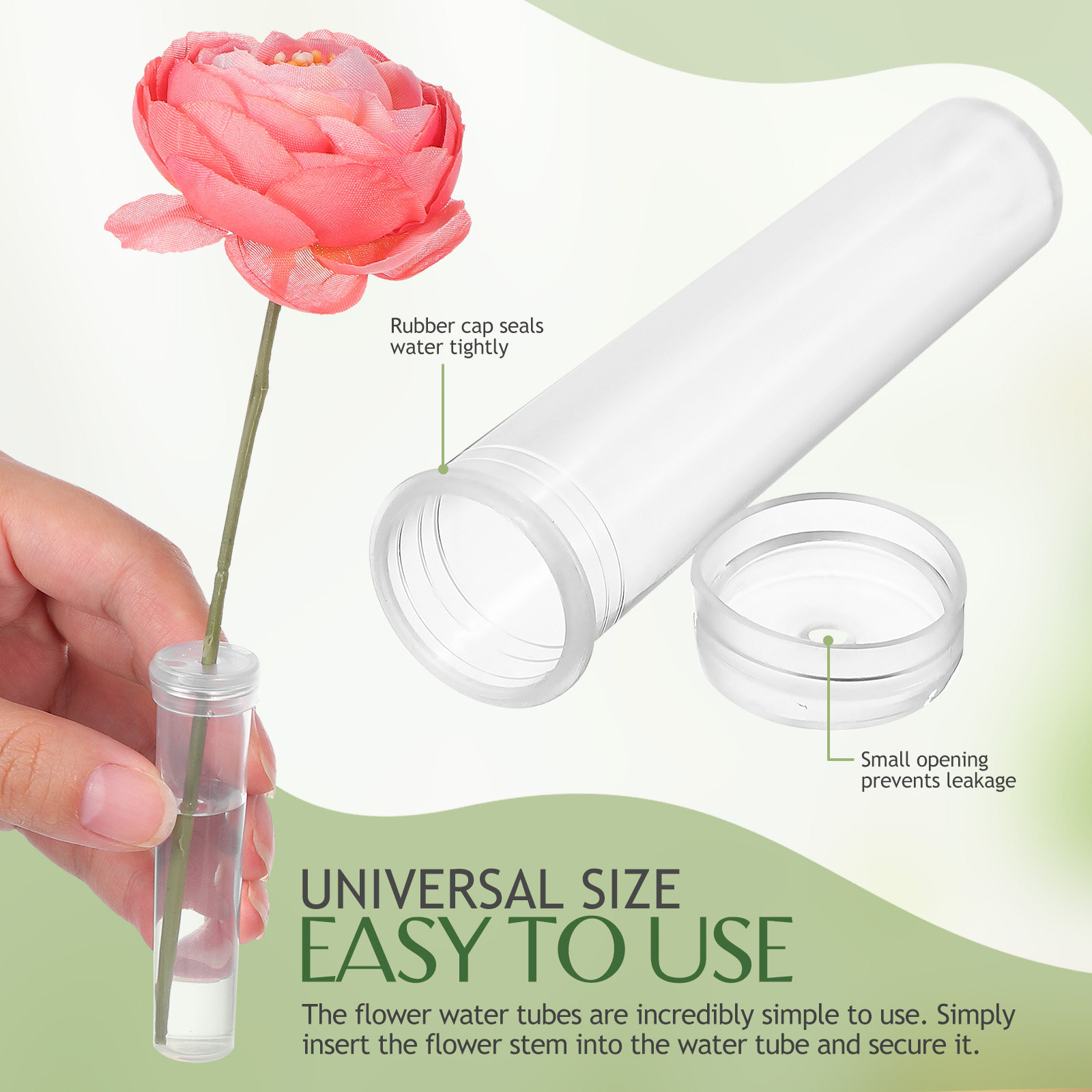 100Pcs Flower Water Tubes Fres - Supply For Florist recension och pris