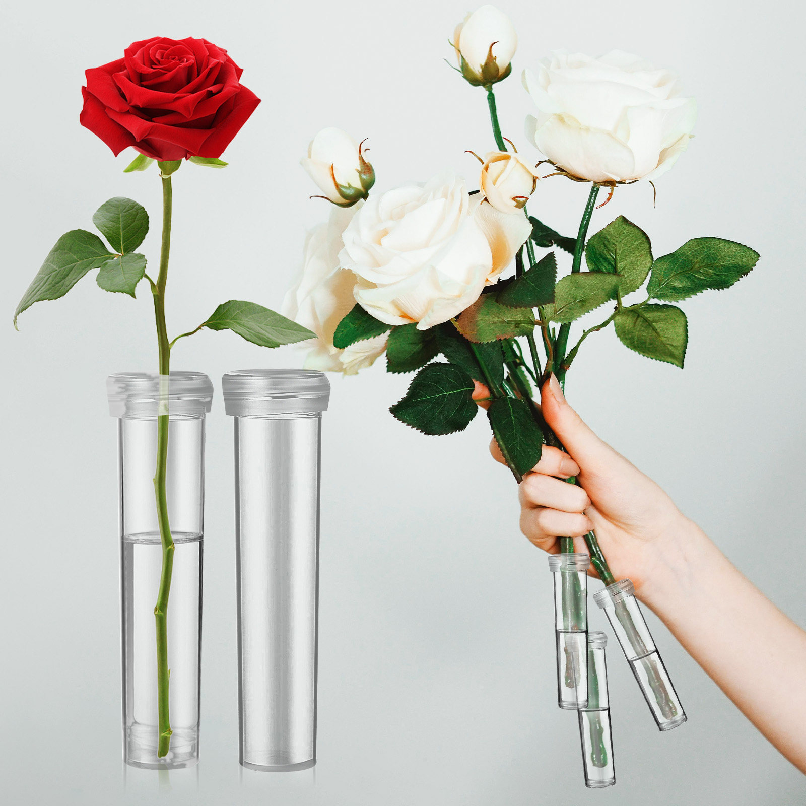 100Pcs Flower Water Tubes Fres - Supply For Florist recension och pris