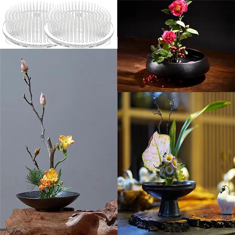 Set Of 12 Clear Plastic Pin Fr - Flower Frog Pin recension och pris