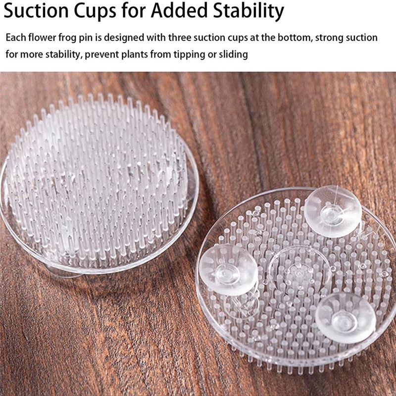 Set Of 12 Clear Plastic Pin Fr - Flower Frog Pin recension och pris