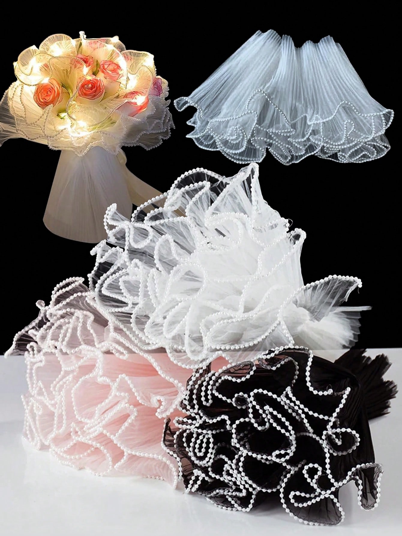 4Yards Faux Pearl Edge Flower  - Supply For Florist recension och pris